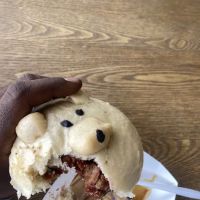 Hot Bamboo Steamed bun dumplings “the original character bao” ico