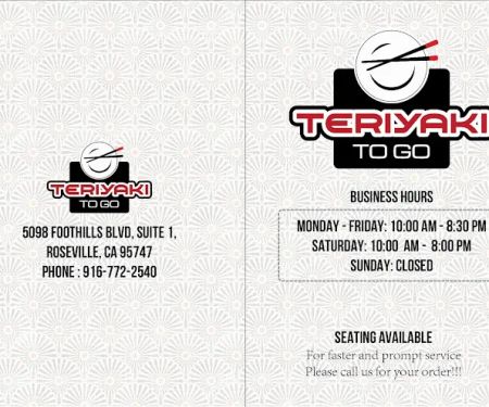 Teriyaki To Go | Foothill Junction
