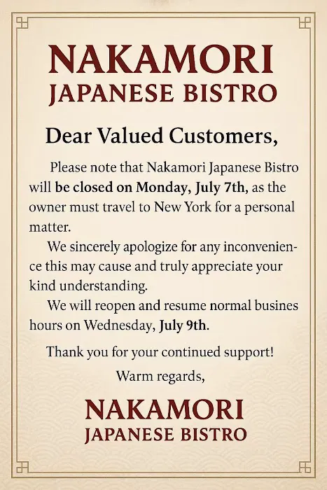 Nakamori Japanese Bistro Picture 1