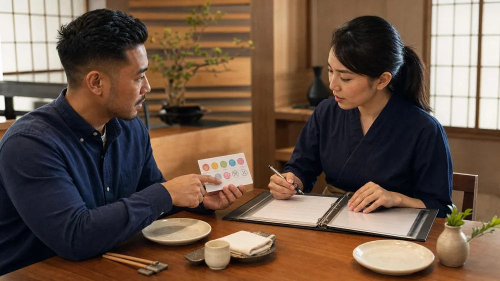 Food Allergies at a Japanese Restaurant: Safer Questions