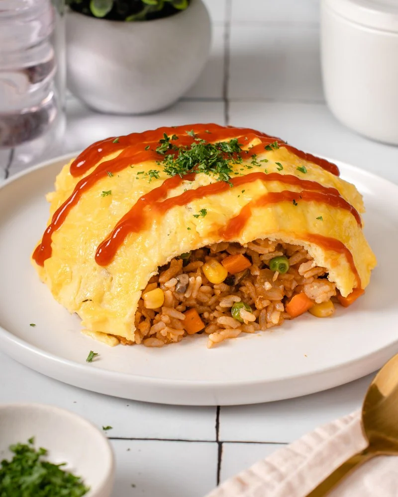 How to Make Japanese Omelette Over Rice in 5 Minutes