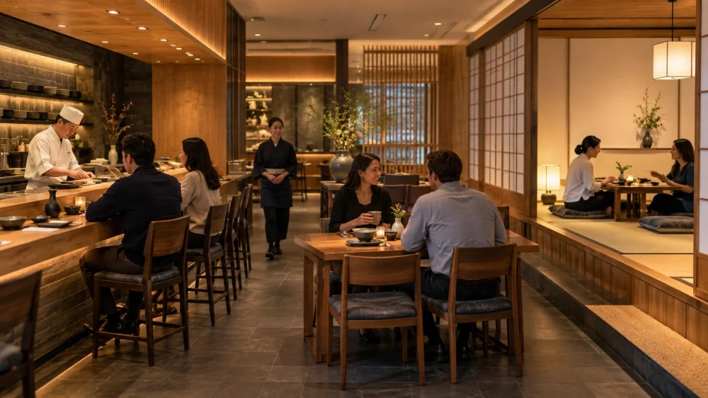 Japanese Restaurant Seating: Counter, Table, or Tatami?