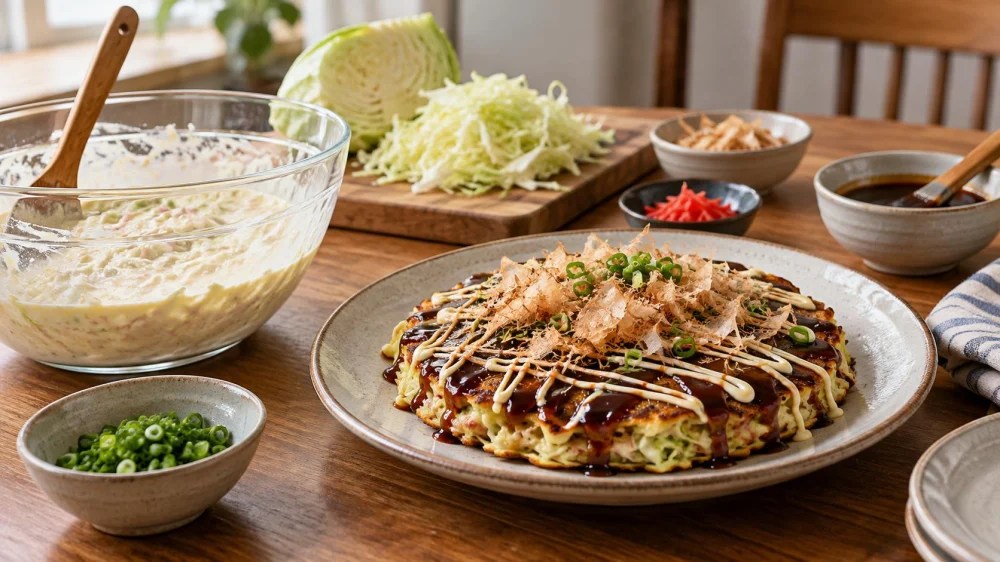 Okonomiyaki Guide: Batter, Toppings, Sauce, and Texture