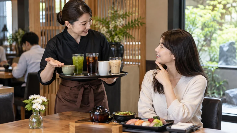 Japanese Dining Beverage Choice: Caffeine, Sweetness, and Size