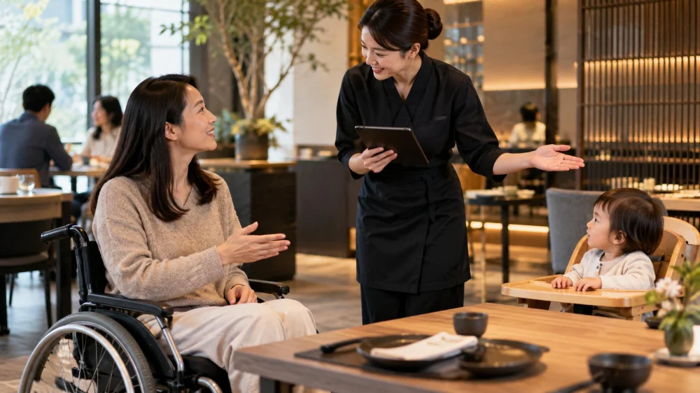 Japanese Dining Seating Request: Noise, Mobility, and Table Space
