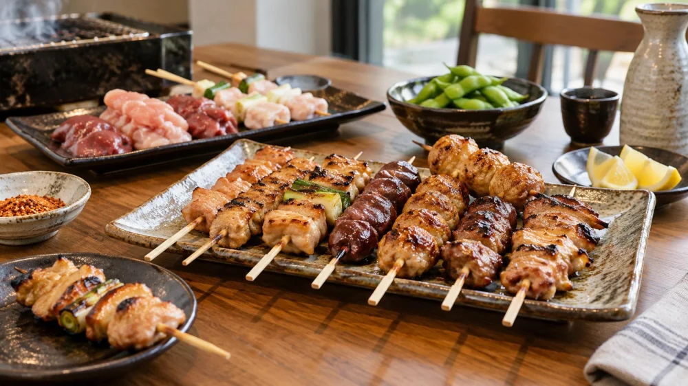Yakitori Order: Cuts, Skewers, Seasoning, and Doneness